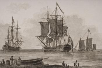 British Men of War, engraved by Thomas Milton (1743-1827) 1820 (engraving) | Obraz na stenu