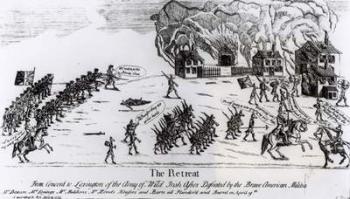 The Retreat, published 1775 (engraving) (b/w photo) | Obraz na stenu