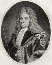 Robert Harley, engraved by Maddox, illustration from 'A catalogue of Royal and Noble Authors, Volume IV', published in 1806 (litho) | Obraz na stenu