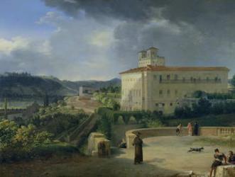 View of the Villa Medici, Rome, 1813 (oil on canvas) | Obraz na stenu