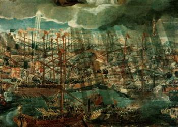 Allegory of the Battle of Lepanto (oil on canvas) (detail of 60381) | Obraz na stenu