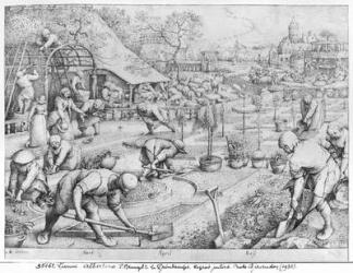 Spring, 1565 (pen & ink on paper) (b/w photo) | Obraz na stenu