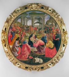 The Adoration of the Magi (with partial frame), 1487 (oil on wood) | Obraz na stenu