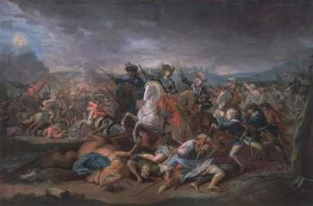 Prince Eugene of Savoy (1663-1736) at the Siege of Belgrade, 16th August 1717 (oil on canvas) | Obraz na stenu