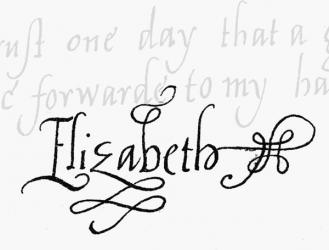 Signature of Queen Elizabeth I (1533-1603) (pen & ink on paper) | Obraz na stenu