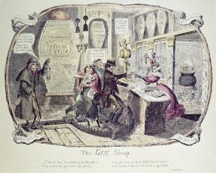 The Gin Shop, 1829 (etching) | Obraz na stenu