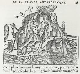 Volcano, 1558 (woodcut) | Obraz na stenu