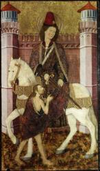 St. Martin Sharing his Coat (oil on panel) | Obraz na stenu
