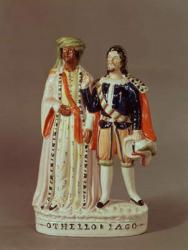 Staffordshire figure of Othello and Iago, c.1858 (ceramic) | Obraz na stenu