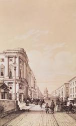 Nevsky Prospekt, St. Petersburg, illustration from 'Voyage pittoresque en Russie', 1843 (engraving) | Obraz na stenu