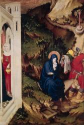 Altarpiece of the Chartreuse de Champmol, right hand side depicting the Flight into Egypt, c.1393-99 (tempera on panel) (detail of 205437) | Obraz na stenu