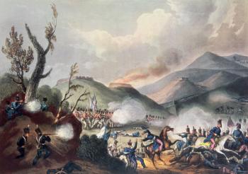 Battle of Busaco, 27th September, 1810, engraved by Thomas Sutherland (b.c. 1785) (engraving) | Obraz na stenu