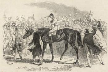 Sir Tatton Sykes leading in the winner of the St. Leger, from 'The Illustrated London News', 26th September 1846 (engraving) | Obraz na stenu