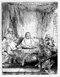 Supper at Emmaus, 1654 (etching) | Obraz na stenu