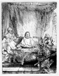 Supper at Emmaus, 1654 (etching) | Obraz na stenu