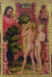 The Tree of Knowledge, detail from the Grabow Altarpiece, 1379-83 (tempera on panel) | Obraz na stenu