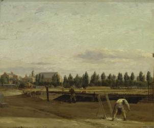 Excavating the Regent's Canal, with a view of Marylebone Chapel, c.1812 (oil on canvas) | Obraz na stenu