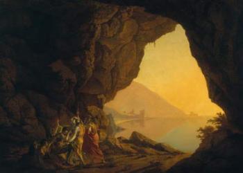A Grotto in the Kingdom of Naples, with Banditti, exh. 1778 | Obraz na stenu