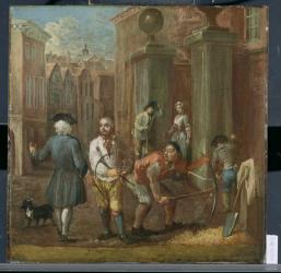 Sign for a Paviour, c.1725 (oil on panel) | Obraz na stenu