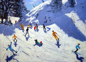 The Gully, Belle Plagne, 2004 (oil on canvas) | Obraz na stenu