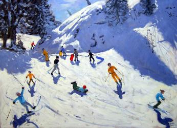 The Gully, Belle Plagne, 2004 (oil on canvas) | Obraz na stenu