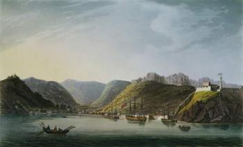 View of the West Side of Porto Ferraio Bay, Elba, engraved by Francis Jukes (1747-1812) published by J. Daniell, April 1814 (coloured engraving) | Obraz na stenu