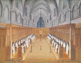 View of the Choir, from 'L'Abbaye de Port-Royal', c.1710 (gouache on paper) | Obraz na stenu