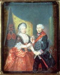 King Frederick II and his wife, Elizabeth Christine, 1758 | Obraz na stenu