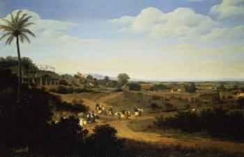 Panoramic View in Brazil (oil on panel) (pair of 61466) | Obraz na stenu