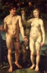 Adam and Eve, 1608 (oil on panel) | Obraz na stenu