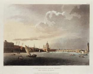 A View of London from the Thames, 1809 (litho) | Obraz na stenu