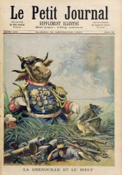 The Frog and the Ox, illustration from 'Le Petit Journal', 30th December 1893 (coloured engraving) | Obraz na stenu