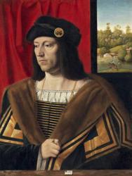 Portrait of a Gentleman, c.1520 (oil on panel transferred to canvas) | Obraz na stenu