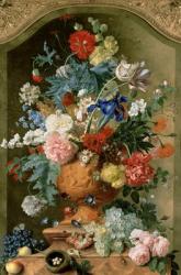 Flowers in a Terracotta Vase, 1736 (oil on canvas) | Obraz na stenu