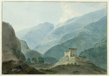 Chukha Casle in Bhutan, 1783 (w/c over graphite on paper) | Obraz na stenu