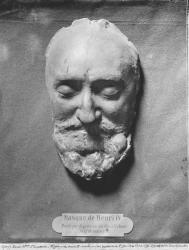 Death mask of Henry IV of France, 1793 (plaster) (b/w photo) | Obraz na stenu