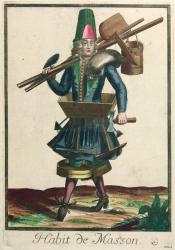 The Mason's Costume (coloured engraving) | Obraz na stenu