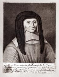 Portrait of Louise de Marillac (1591-1660) (engraving) (b/w photo) | Obraz na stenu