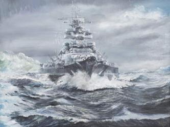 Bismarck off Greenland coast 1900hrs 23rdMay 1941, 2007, (Oil on Canvas) | Obraz na stenu