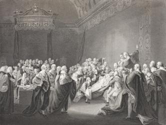 Death of Chatham, from 'Gallery of Historical Portraits', published c.1880 (litho) | Obraz na stenu