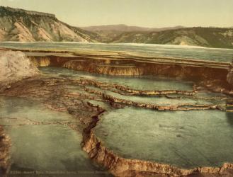 Summit Basin, Mammoth Hot Spring, Yellowstone National Park, c.1898 (photochrom) | Obraz na stenu