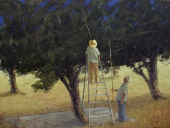 Olive Pickers, 1985 (acrylic on canvas) | Obraz na stenu