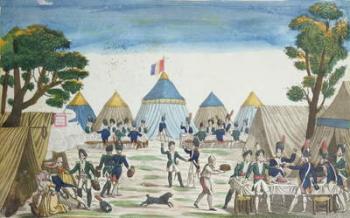 Party given to the Russian Grenadiers by the Grenadiers of the Grande Arm̩e, 30 June 1807 (coloured engraving) | Obraz na stenu