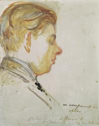 Study for a Portrait of Francis Poulenc (1899-1963) 19th July 1920 (oil on canvas) | Obraz na stenu