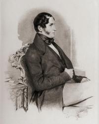 Leopold Georges Chretien Frederick I, 1790-1865. King of the Belgians (1831-1865) Uncle of Queen Victoria.From a portrait by Diez 1841.From the book The Girlhood of Queen Victoria 1832-1840 Vol II published 1912. | Obraz na stenu
