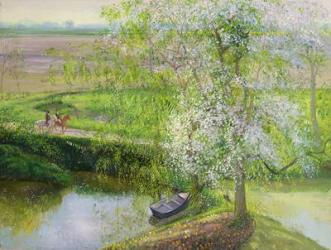 Flowering Apple Tree and Willow, 1991 | Obraz na stenu