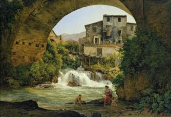Under the arch of a bridge in Italy, 1822 (oil on canvas) | Obraz na stenu