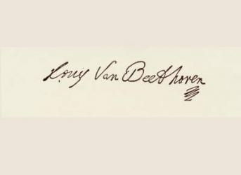 Signature of Ludvig van Beethoven (pen & ink) | Obraz na stenu