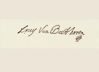 Signature of Ludvig van Beethoven (pen & ink) | Obraz na stenu