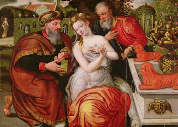 Susanna and the Elders (oil on canvas) | Obraz na stenu